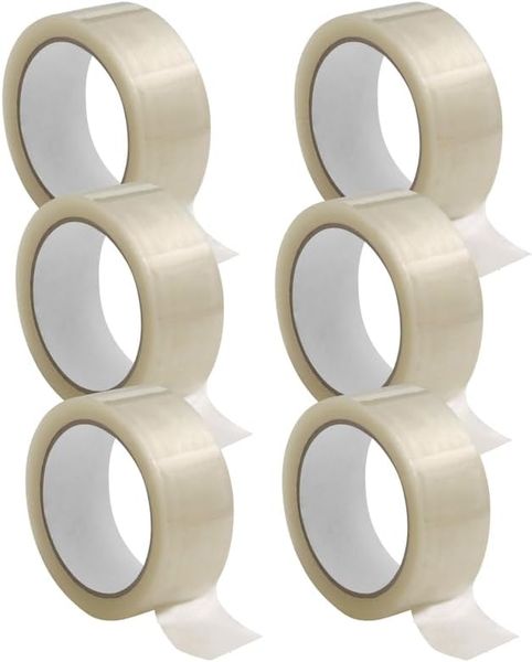 100m Clear Packaging Bopp Tape - Pack of 6