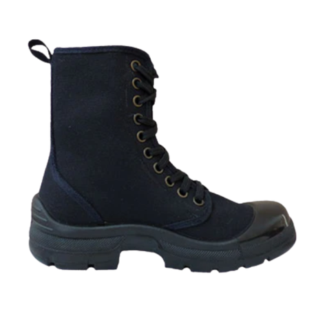 Black Canvas Combat Boot Pair