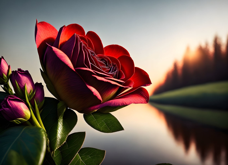 Canvas Wall Art Home Decor - Rose Love