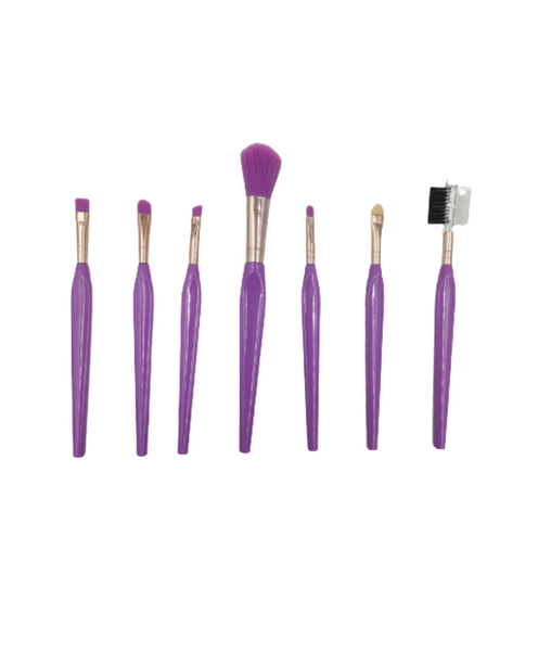 Set of 7 Makeup Brushes - Purple