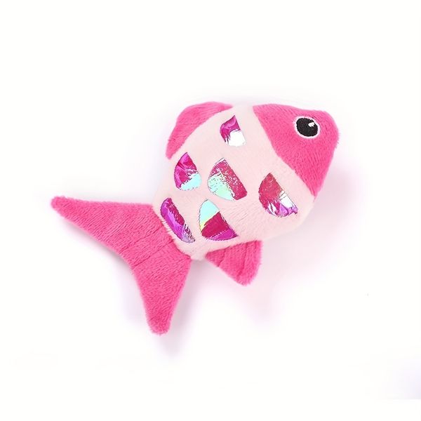 Cat Toys, Crinkle Paper, Plush Fish, Pet Supplies, Durable For Biting And