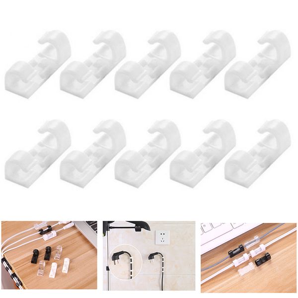 40 Pieces Self-Adhesive Cable Clips for Car Office Home