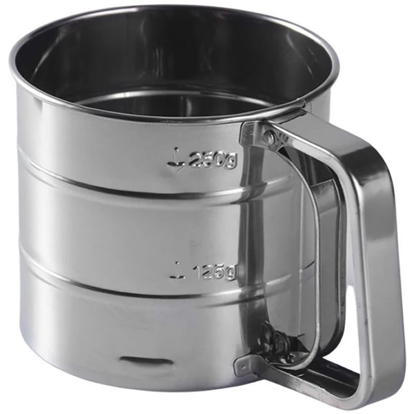 Flour Sieve Semi-automatic Home Kitchen Icing Sugar Strainer Cup-KT32082