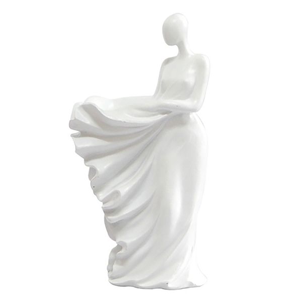 White Female Figure Candle Holder Ornament image