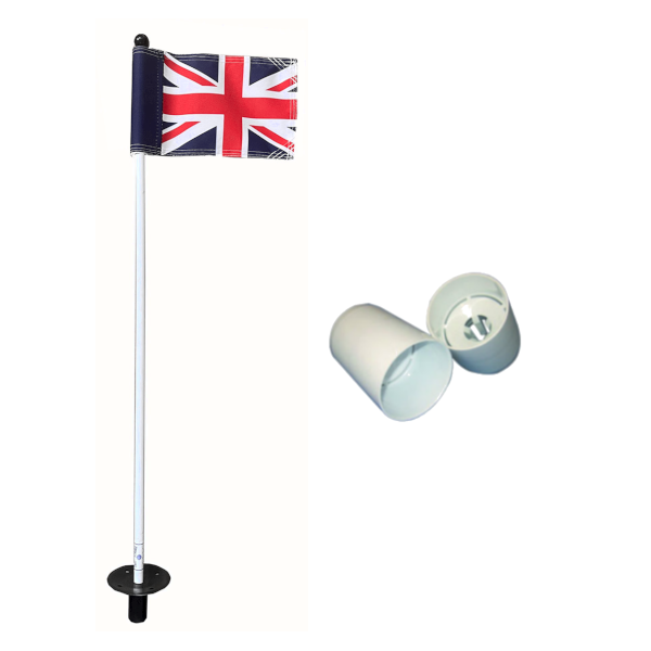 Putting Green Pole, Cup &amp; National Flag - US PGA Quality