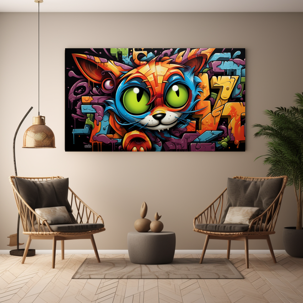 Canvas Wall Art - Graffiti Animal Alphabet - BK0161