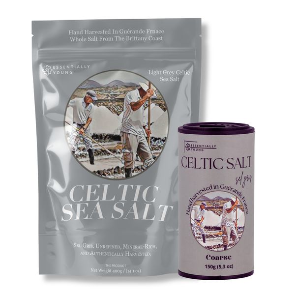 Celtic Sea Salt Bundle. 400g Refill Pack &amp; 150g Coarse Shaker