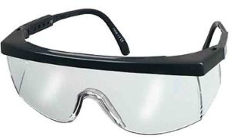 Safety Glasses Black Frame Clear