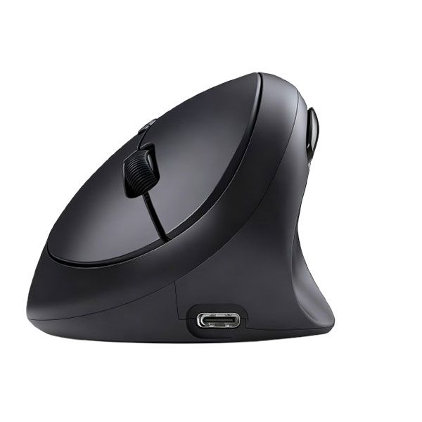 Wireless Ergonomic Mouse, 4800 DPI, BT5.0/3.0 &amp; 2.4G, Quiet Click, Black