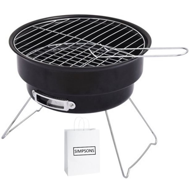 Simpsons Mini Portable Camping Barbecue Grill &amp; Mini Simpsons Bag
