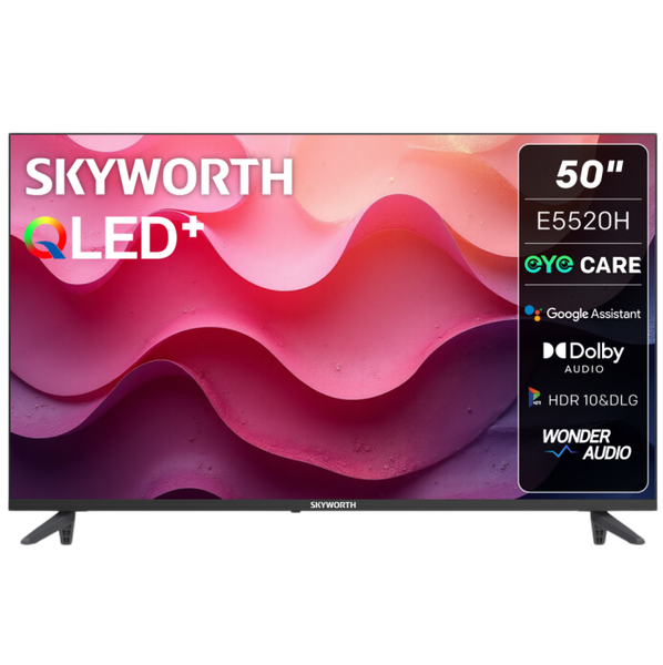 Skyworth 50" E5520H 2K QLED Google Smart TV with Google Assistant