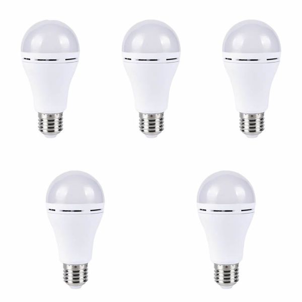 Five Loadshedding LED 20W Rechargeable Bulbs