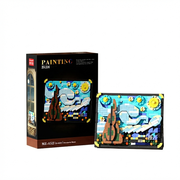 470-piece Masterpiece - Starry Night 3D Mini Building Block Set