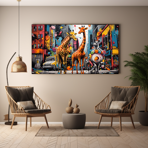 Canvas Wall Art - Street Art Safari - BK0154