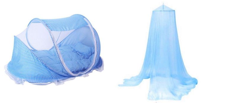 Folding Infant Baby Anti-Mosquito Cradle Bed Tent &amp; Mosquito Net Set