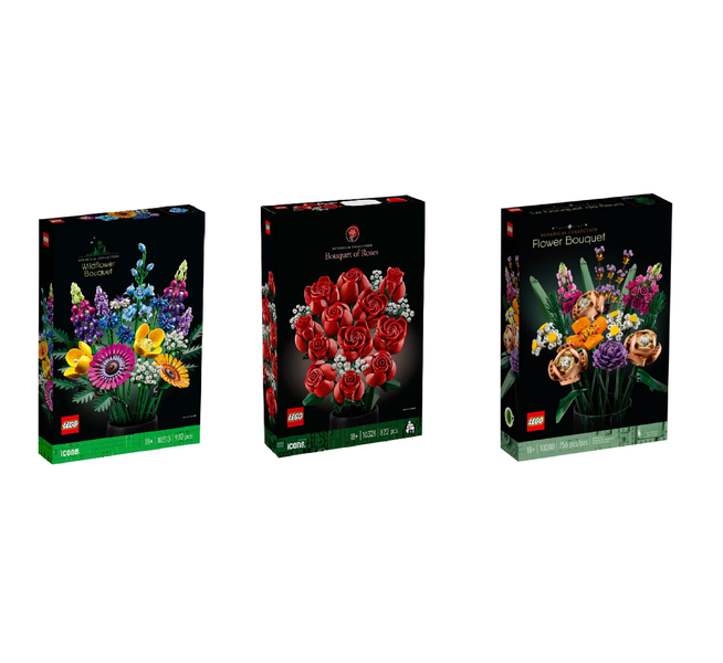 LEGO IDEAS Bouquet Of Flowers With Wildflower &amp; Roses - 10328 - 313 - 280
