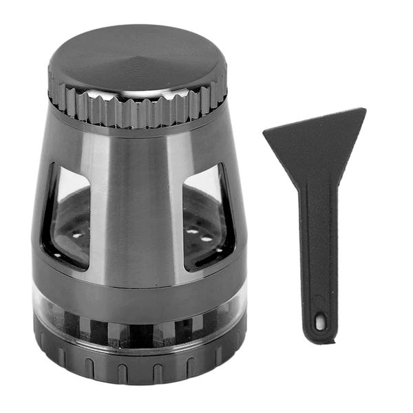 Spice Grinder Small Portable Rust Proof Zinc Alloy Manual Spice Mill Black