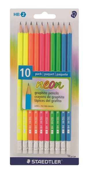 Staedtler Neon HB Camel Graphite Pencils - Pack of 10