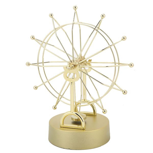 Perpetual Motion Desk Toy USB Metal Wheel Wobbler Science Decor Ornament