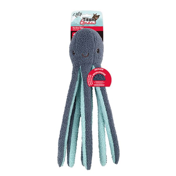 Long-Leg Plush Crinkle &amp; Squeaky Pet Toy - Octopus
