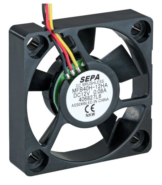 Sepa (MFB40H12A) DC Axial Fan, 12 V, Square, 40 mm, 10 mm