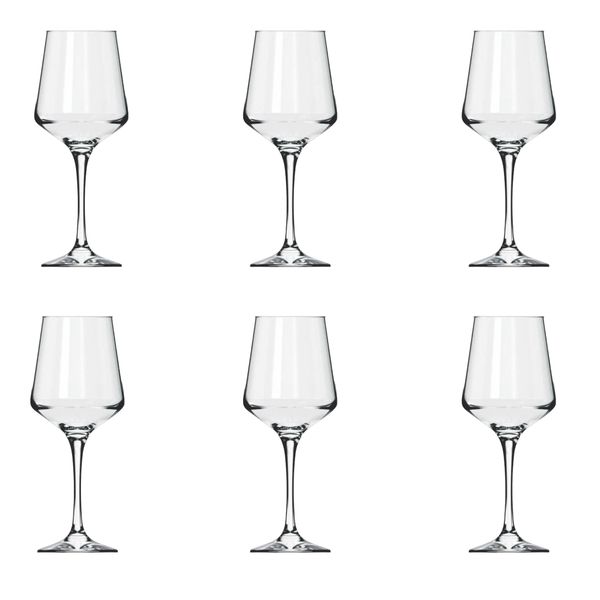 6 Piece Wine Glass 490ml Stemmed Brunello