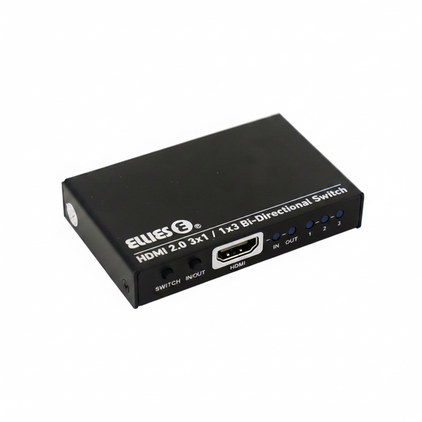Ellies 3 Port HDMI Switch - Bi-Directional 4K 60Hz