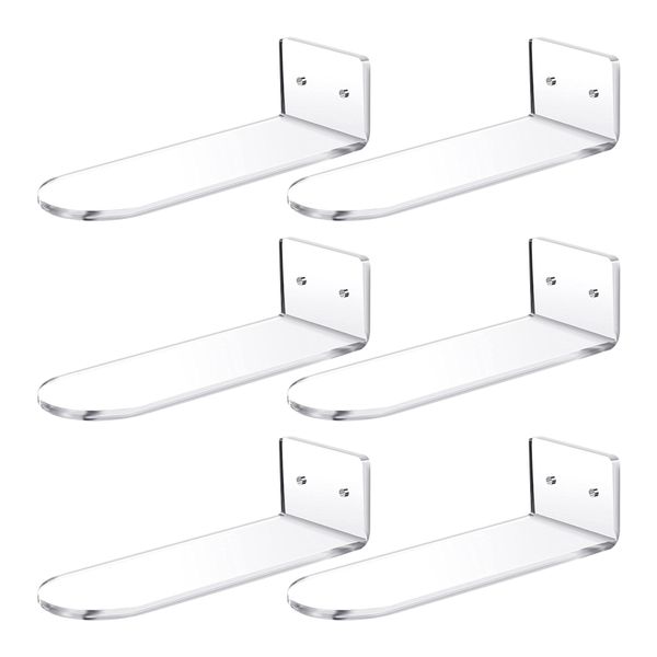 6 Pack Floating Shoe Shelves Transparent For Display Shoe&amp;Sneaker