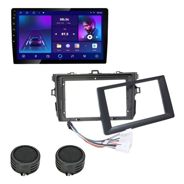 Caska 9" Android Player with Ford Ranger T7 2018 Trim Plate &amp; Evo Tweeters