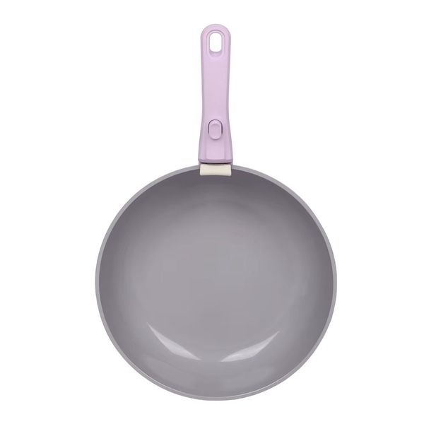 Ceramic Non-Stick Frying Pan Set - Lavender and Silver 2-Piece Ami Top