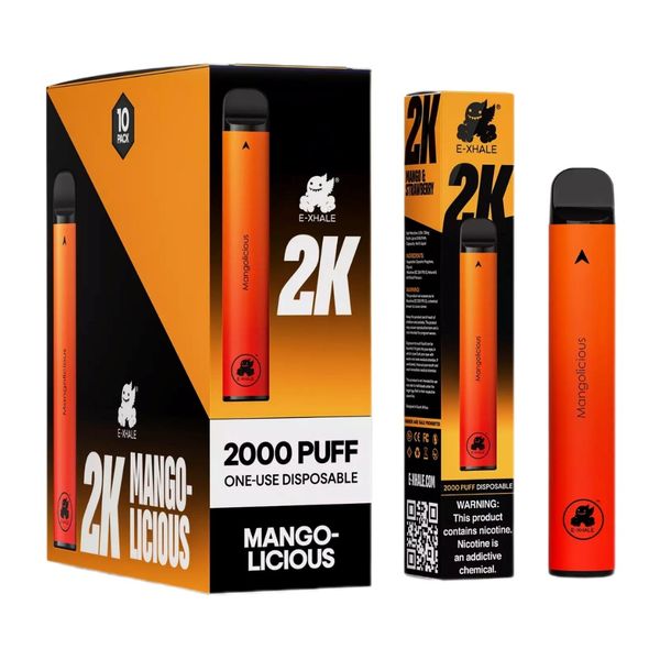 E-Xhale 2000 Puffs Disposable Vapes - Mangolicious (Pack of 5)