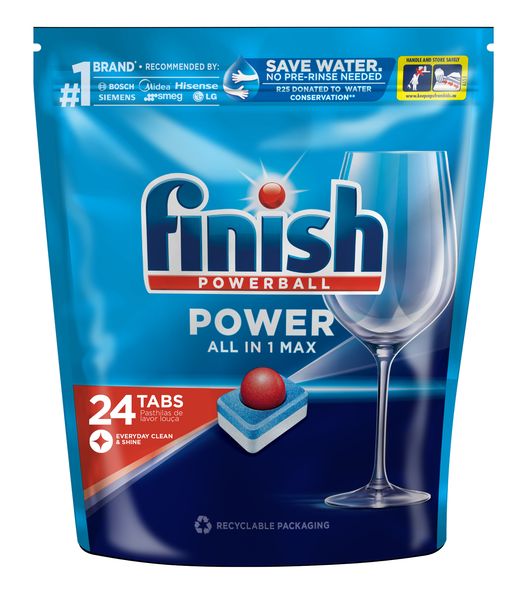 Finish 24's Auto Dishwashing All in One Max Tablets, Regular