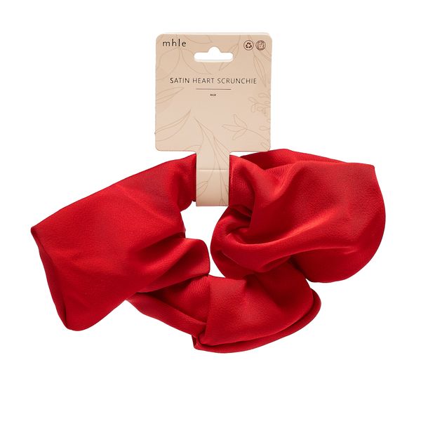 mhle Satin Absract Scrunchie | Red | Oversized Satin Hair Tie