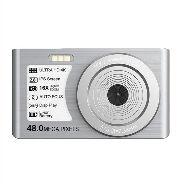 48Mp 4K Mini Digital Camera 16X Zoom Autofocus Webcam A