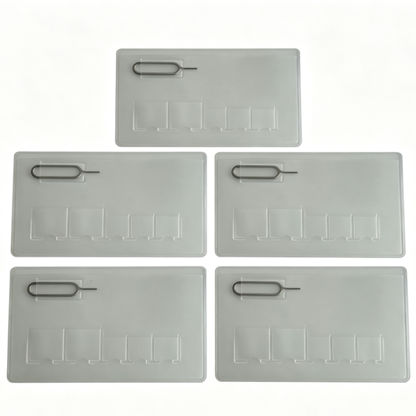 5PCS SIM Card Storage Bags Transparent Memory Card Organizer Holder General