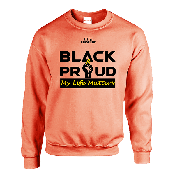 Black &amp; Proud, My Life Matters Sweater - Peach