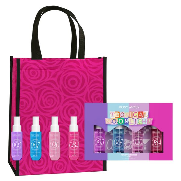 Kosy Mosy Tropical Moonlight Women Body Mist Set | 4x40ml &amp; Gift Bag COMBO