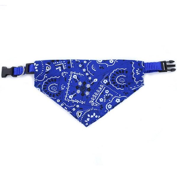 Blue Adjustable Dog Bandana Collar
