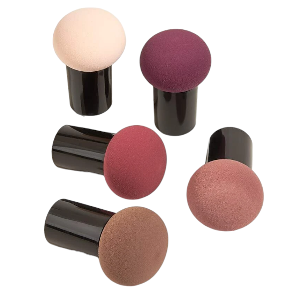 5-Piece Mushroom-Head Makeup Sponge Set - Multicolor