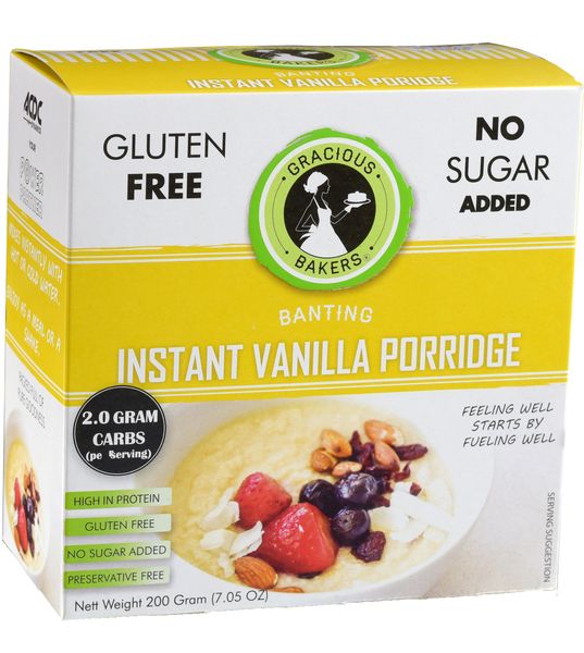 3 X Gracious Bakers - Instant Vanilla Porridge 600g - 3 x 200g