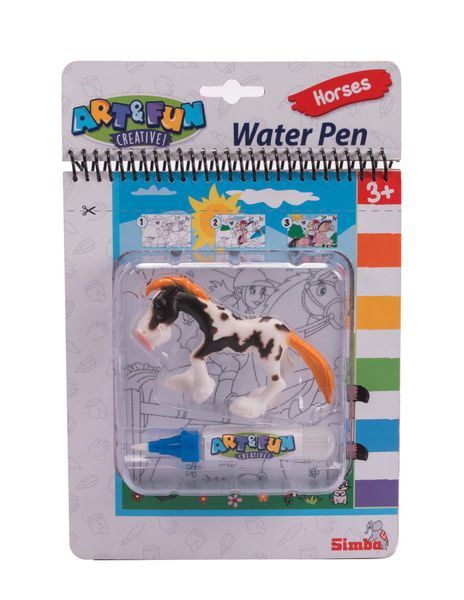 Art &amp; Fun Water Pen Horses Colouring Book