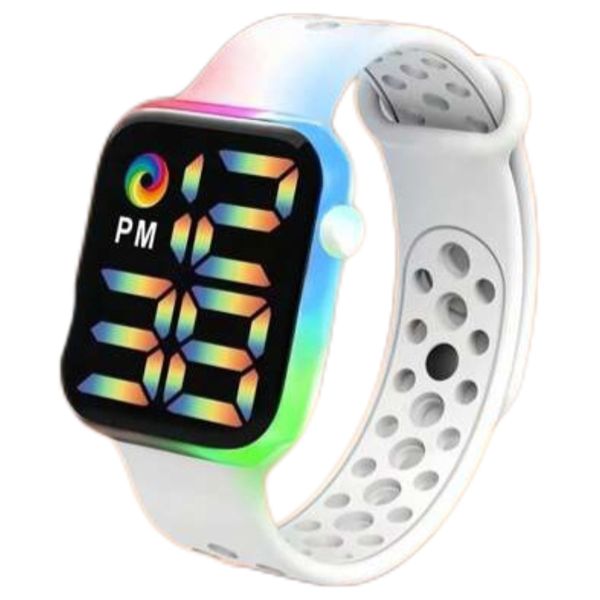 White Kids Toy Smart Watch with Luminous Glow