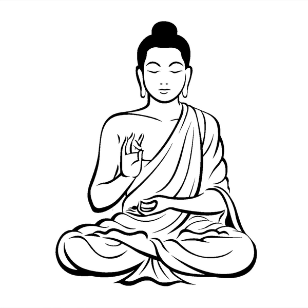 Wall Sticker Meditating Buddha Decal Removable Art Mural Home Decor
