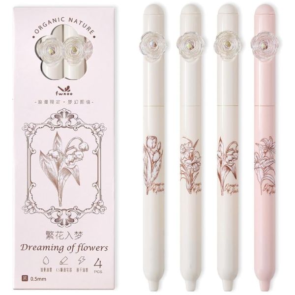 4pcs Dreamscape Smooth Writing 0.5mm Black Pen Student &amp; Office Set