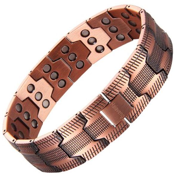 Men's Magnetic Therapy Bracelet, 3X with Extra-Strong Magnetic Stones