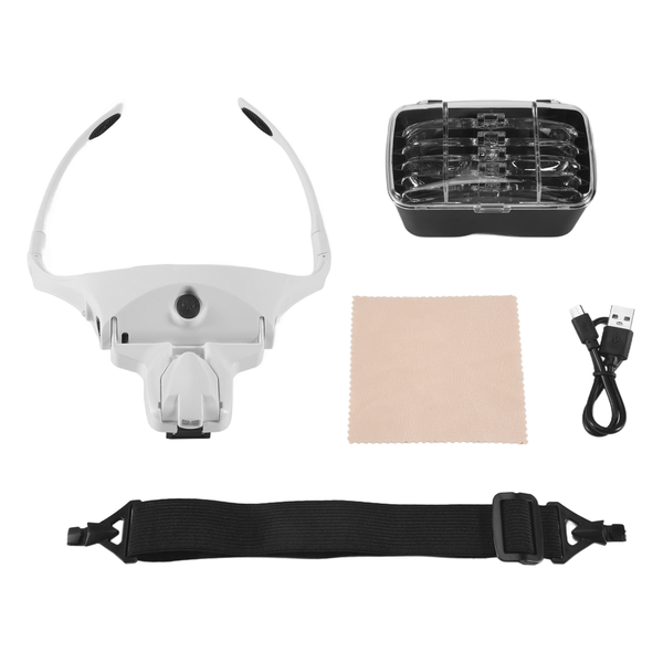 Headband Magnifying Glass 5 Lenses 1.0X 1.5X 2.0X 2.5X Compatible with None