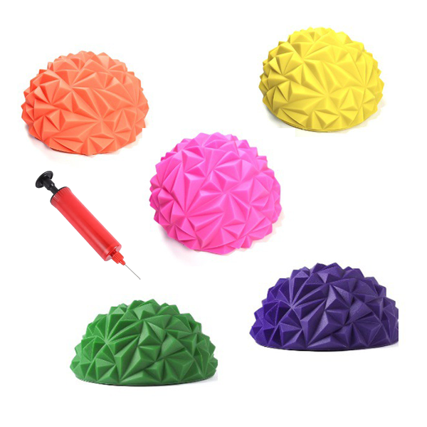 5 Piece Sensory Balance Stepping Stones Kids Yoga Pods with Pump 16cm