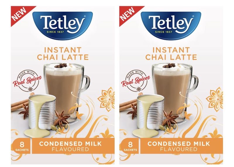 Tetley Condensed Milk Chai Latte 2 x 8s - 16 sachets