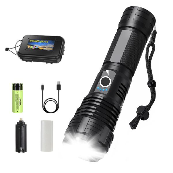 1 Piece - Outdoor strong light LED Flashlight-1000 Lumens/26650 Lithium Battery