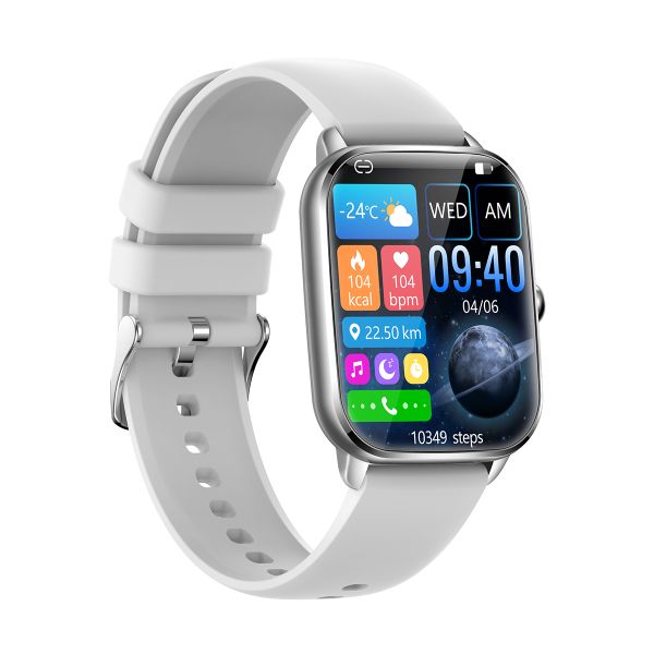 Women's Smartwatch, 1.9-inch Large Display, Sleep Monitoring, Silver